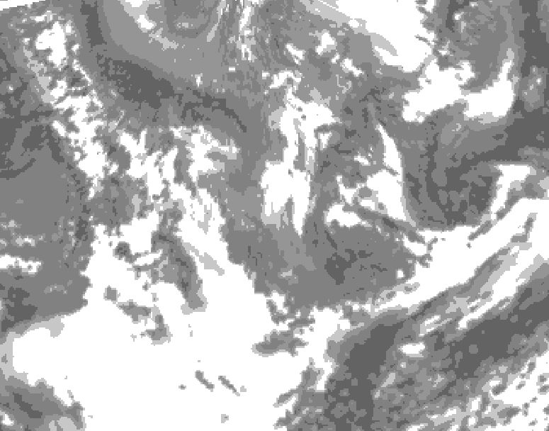 GDPS total cloud 180 hour forecast chart for Canada based on 2026/05/04 0000Z data