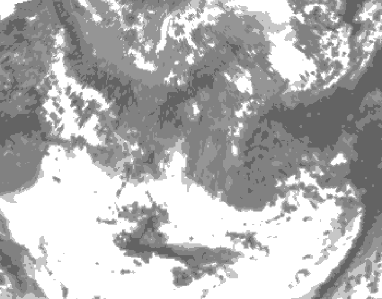GDPS total cloud 228 hour forecast chart for Canada based on 2026/05/04 0000Z data