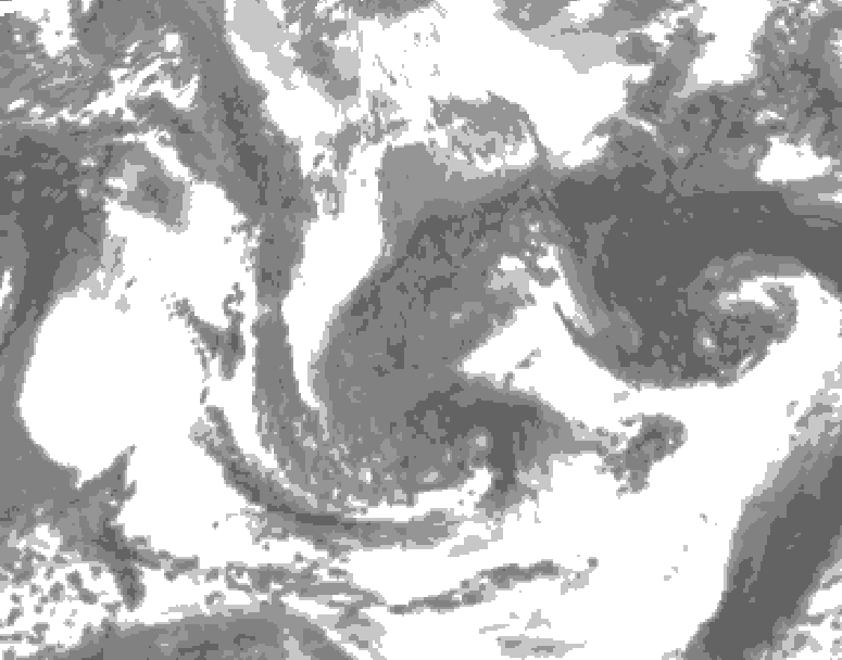 GDPS total cloud 006 hour forecast chart for Canada based on 2026/05/04 1200Z data
