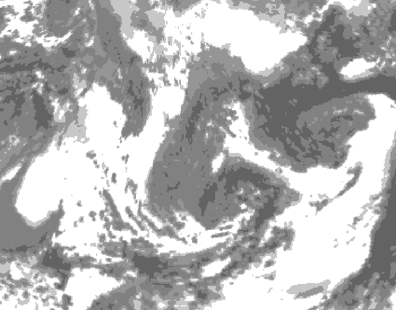 GDPS total cloud 018 hour forecast chart for Canada based on 2026/05/04 1200Z data