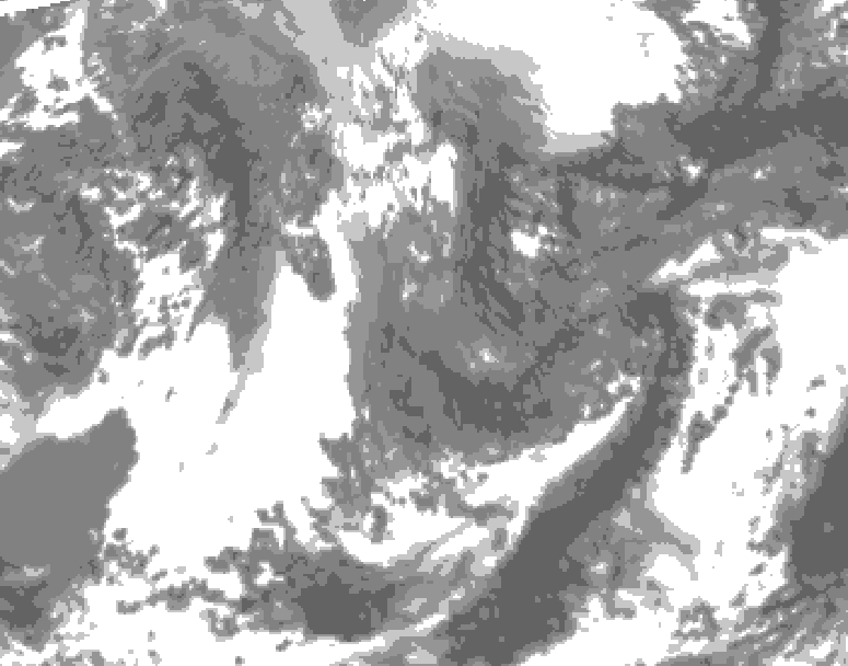 GDPS total cloud 042 hour forecast chart for Canada based on 2026/05/04 1200Z data