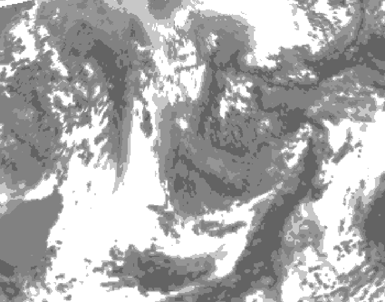 GDPS total cloud 048 hour forecast chart for Canada based on 2026/05/04 1200Z data