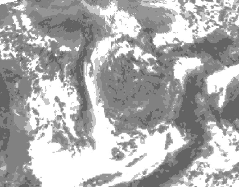 GDPS total cloud 072 hour forecast chart for Canada based on 2026/05/04 1200Z data