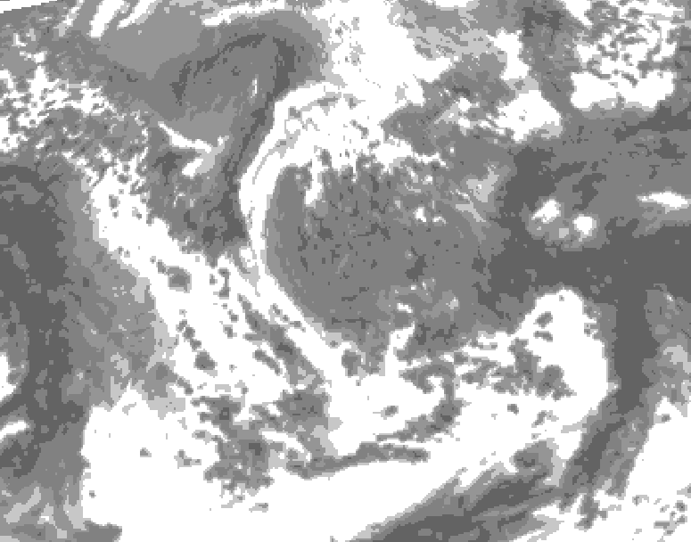 GDPS total cloud 090 hour forecast chart for Canada based on 2026/05/04 1200Z data
