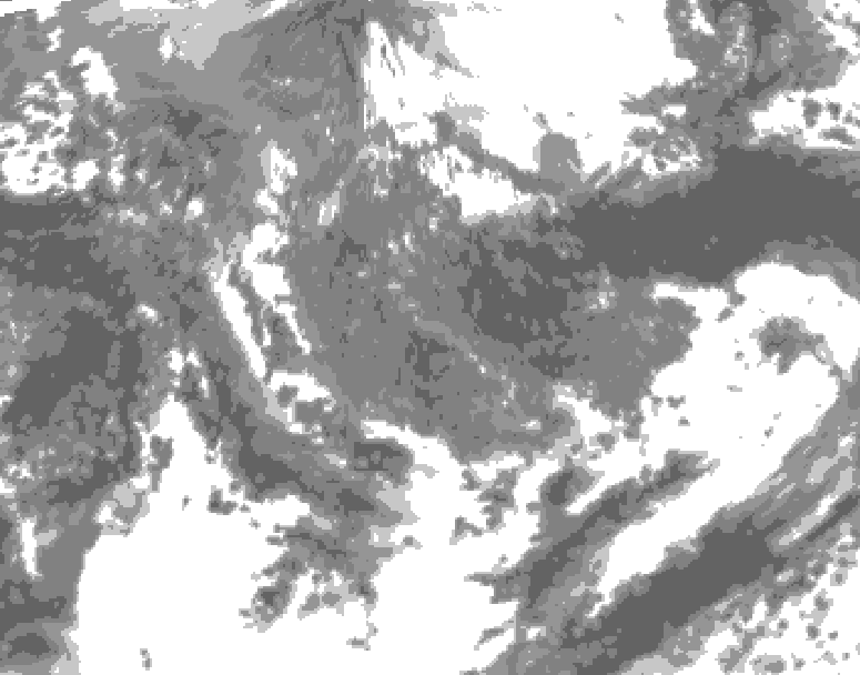 GDPS total cloud 120 hour forecast chart for Canada based on 2026/05/04 1200Z data