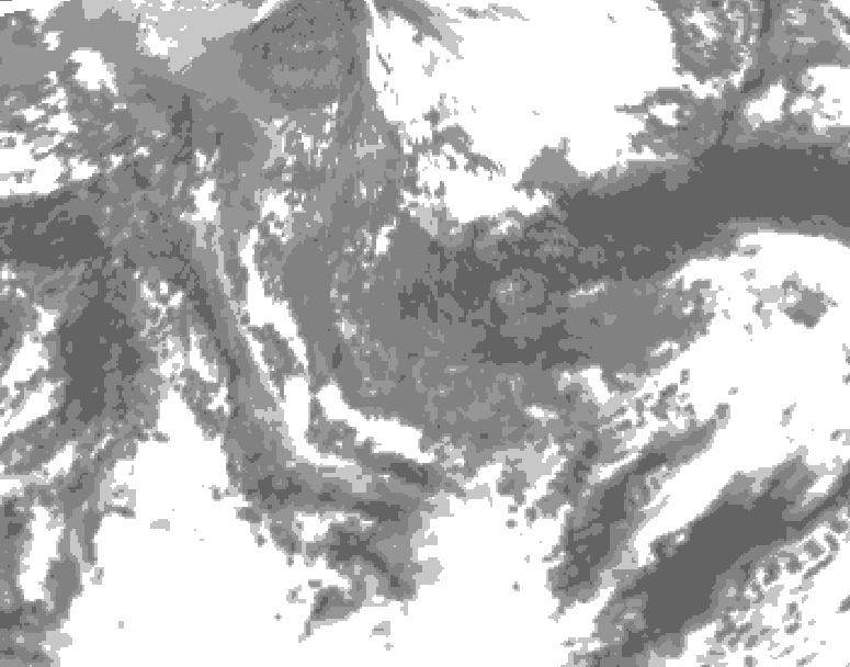 GDPS total cloud 126 hour forecast chart for Canada based on 2026/05/04 1200Z data