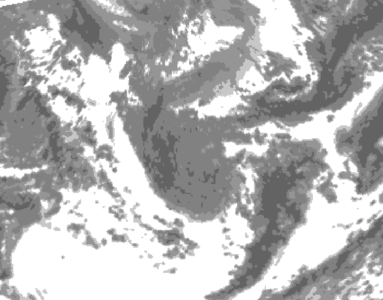 GDPS total cloud 162 hour forecast chart for Canada based on 2026/05/04 1200Z data