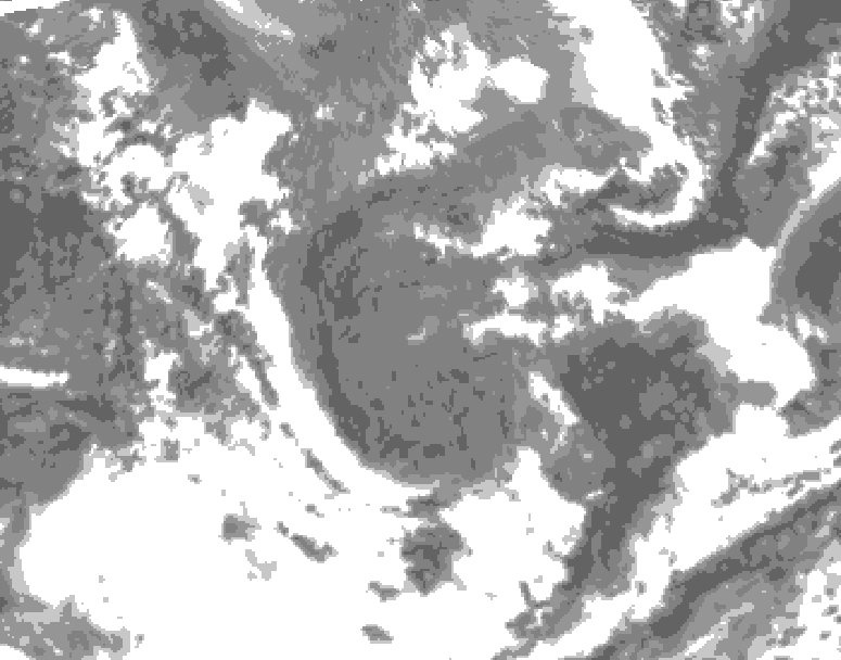 GDPS total cloud 168 hour forecast chart for Canada based on 2026/05/04 1200Z data
