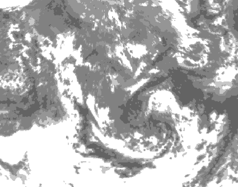 GDPS total cloud 198 hour forecast chart for Canada based on 2026/05/04 1200Z data