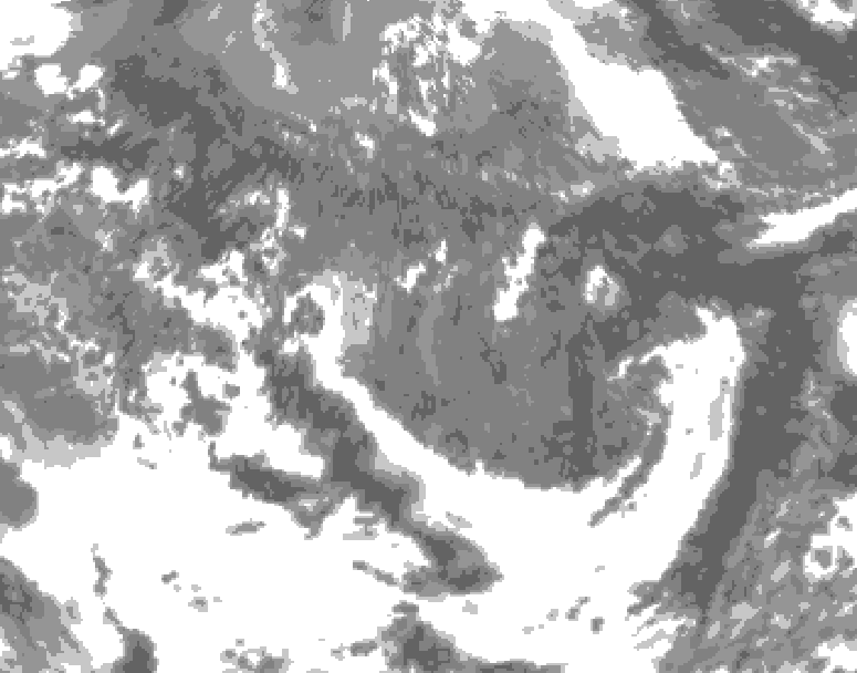 GDPS total cloud 240 hour forecast chart for Canada based on 2026/05/04 1200Z data
