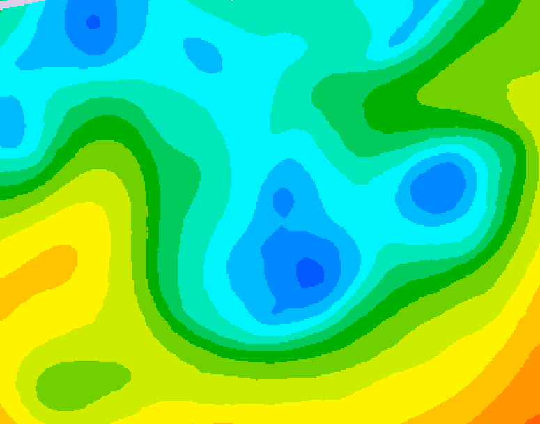 GDPS 500 millibar geopotential height 006 hour forecast chart for Canada based on 2026/05/05 0000Z data