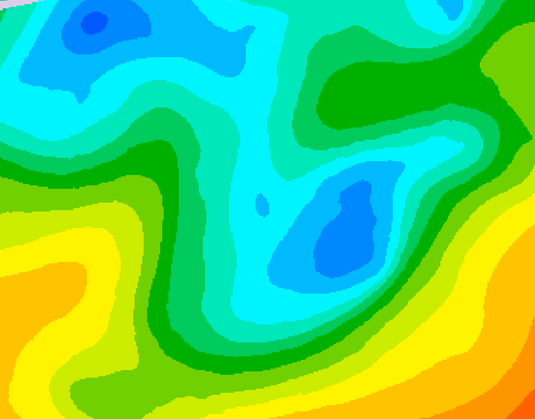 GDPS 500 millibar geopotential height 024 hour forecast chart for Canada based on 2026/05/05 0000Z data