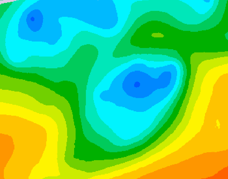 GDPS 500 millibar geopotential height 042 hour forecast chart for Canada based on 2026/05/05 0000Z data