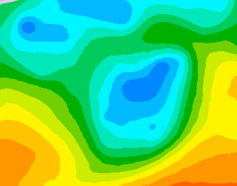 GDPS 500 millibar geopotential height 054 hour forecast chart for Canada based on 2026/05/05 0000Z data