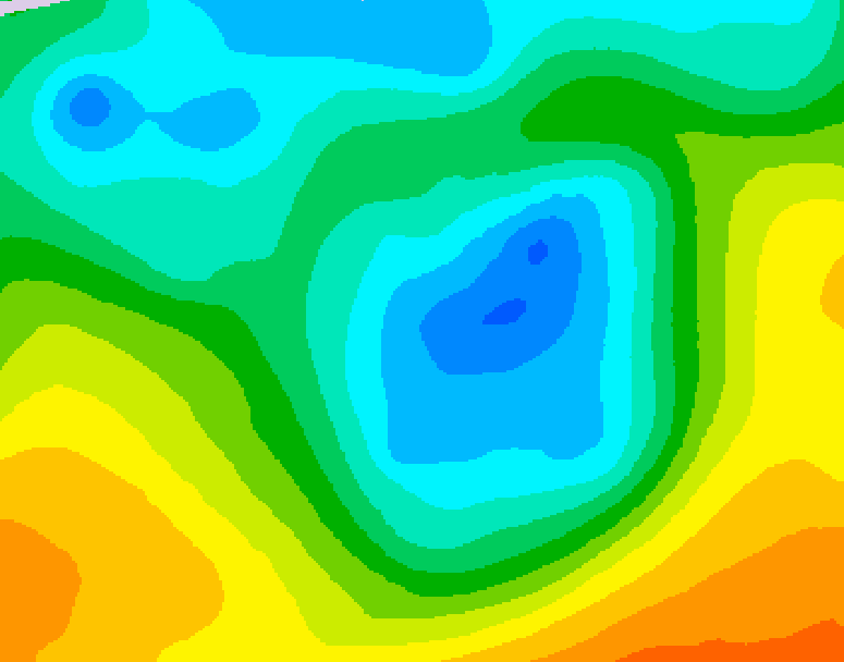 GDPS 500 millibar geopotential height 060 hour forecast chart for Canada based on 2026/05/05 0000Z data
