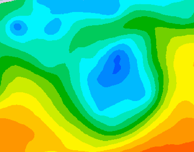 GDPS 500 millibar geopotential height 066 hour forecast chart for Canada based on 2026/05/05 0000Z data