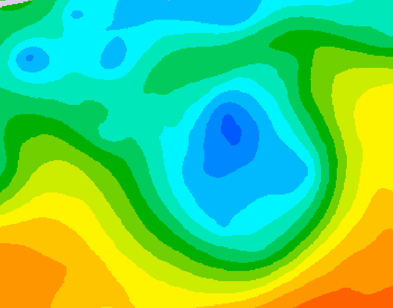 GDPS 500 millibar geopotential height 072 hour forecast chart for Canada based on 2026/05/05 0000Z data