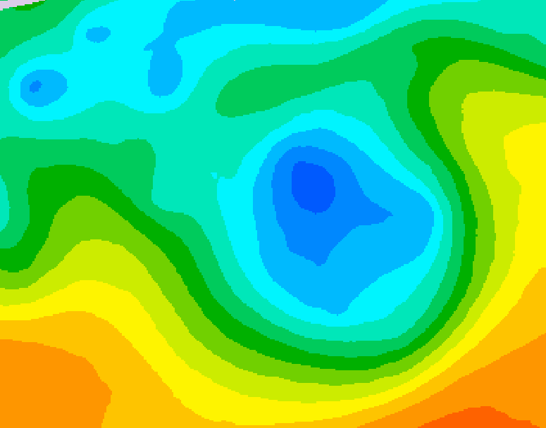 GDPS 500 millibar geopotential height 078 hour forecast chart for Canada based on 2026/05/05 0000Z data