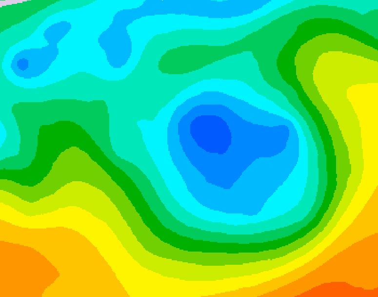 GDPS 500 millibar geopotential height 084 hour forecast chart for Canada based on 2026/05/05 0000Z data