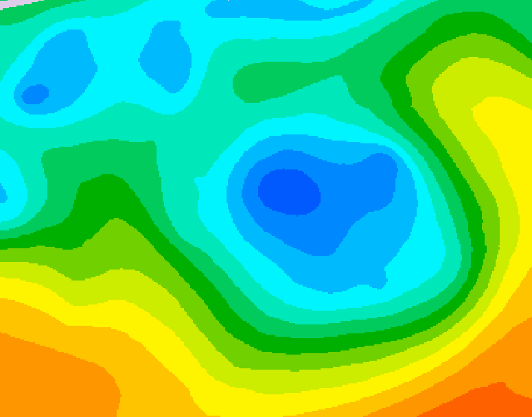 GDPS 500 millibar geopotential height 090 hour forecast chart for Canada based on 2026/05/05 0000Z data