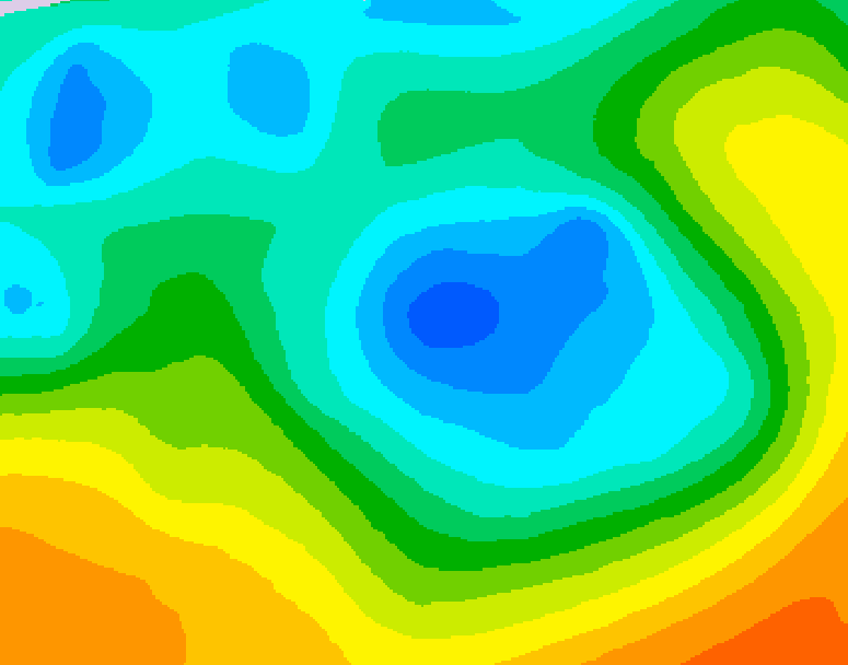 GDPS 500 millibar geopotential height 096 hour forecast chart for Canada based on 2026/05/05 0000Z data