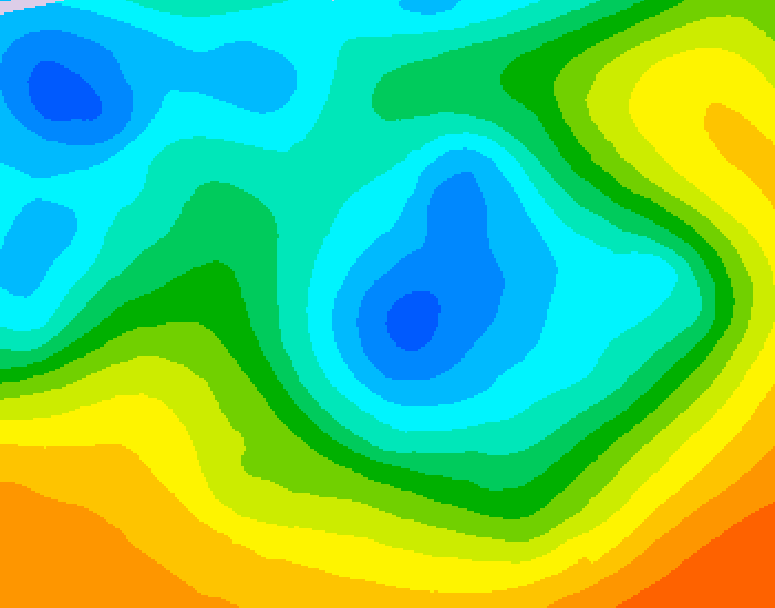 GDPS 500 millibar geopotential height 114 hour forecast chart for Canada based on 2026/05/05 0000Z data