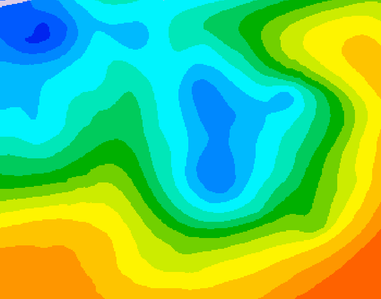 GDPS 500 millibar geopotential height 132 hour forecast chart for Canada based on 2026/05/05 0000Z data