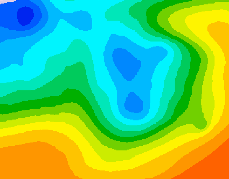 GDPS 500 millibar geopotential height 138 hour forecast chart for Canada based on 2026/05/05 0000Z data