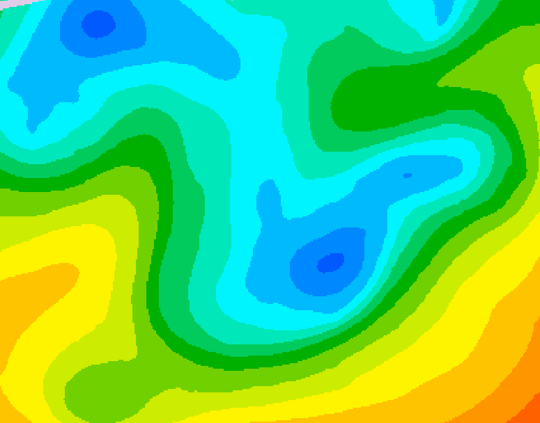 GDPS 500 millibar geopotential height 006 hour forecast chart for Canada based on 2026/05/05 1200Z data