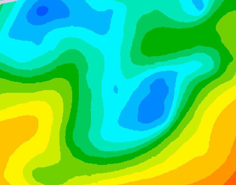 GDPS 500 millibar geopotential height 012 hour forecast chart for Canada based on 2026/05/05 1200Z data
