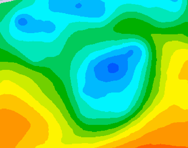 GDPS 500 millibar geopotential height 042 hour forecast chart for Canada based on 2026/05/05 1200Z data