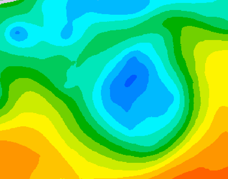 GDPS 500 millibar geopotential height 060 hour forecast chart for Canada based on 2026/05/05 1200Z data