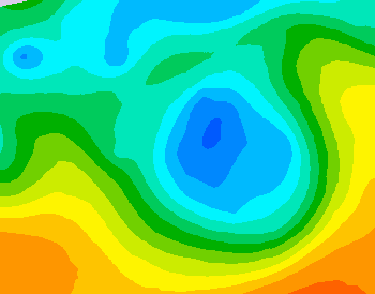 GDPS 500 millibar geopotential height 066 hour forecast chart for Canada based on 2026/05/05 1200Z data