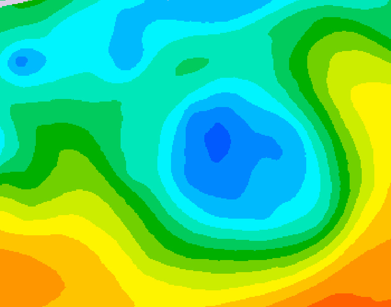 GDPS 500 millibar geopotential height 072 hour forecast chart for Canada based on 2026/05/05 1200Z data