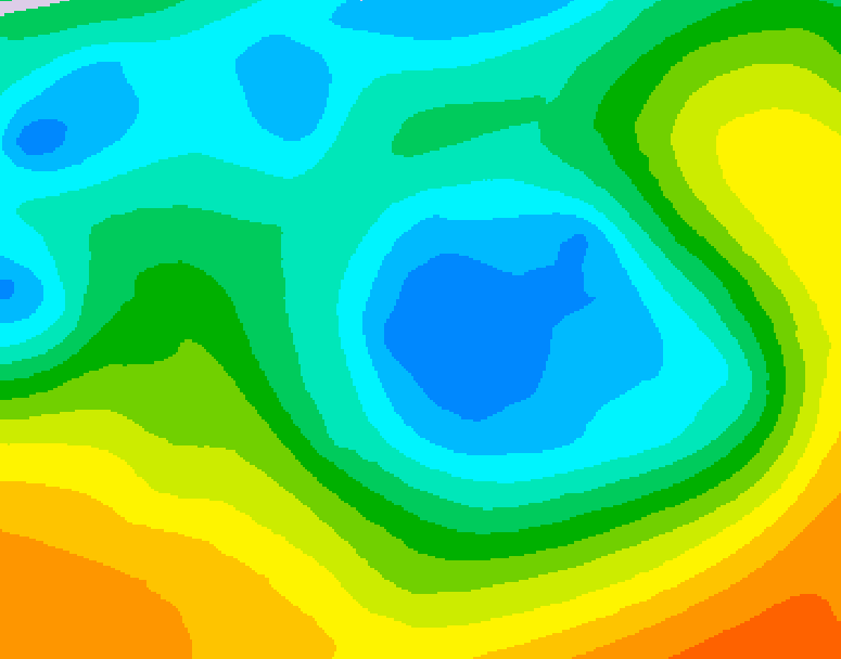 GDPS 500 millibar geopotential height 084 hour forecast chart for Canada based on 2026/05/05 1200Z data