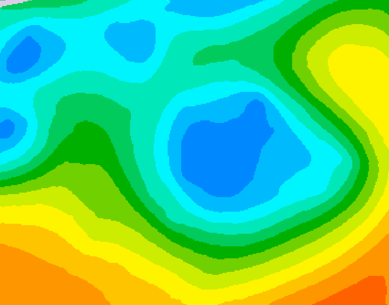 GDPS 500 millibar geopotential height 090 hour forecast chart for Canada based on 2026/05/05 1200Z data
