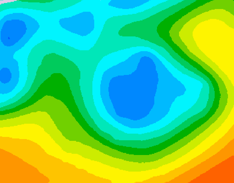 GDPS 500 millibar geopotential height 096 hour forecast chart for Canada based on 2026/05/05 1200Z data