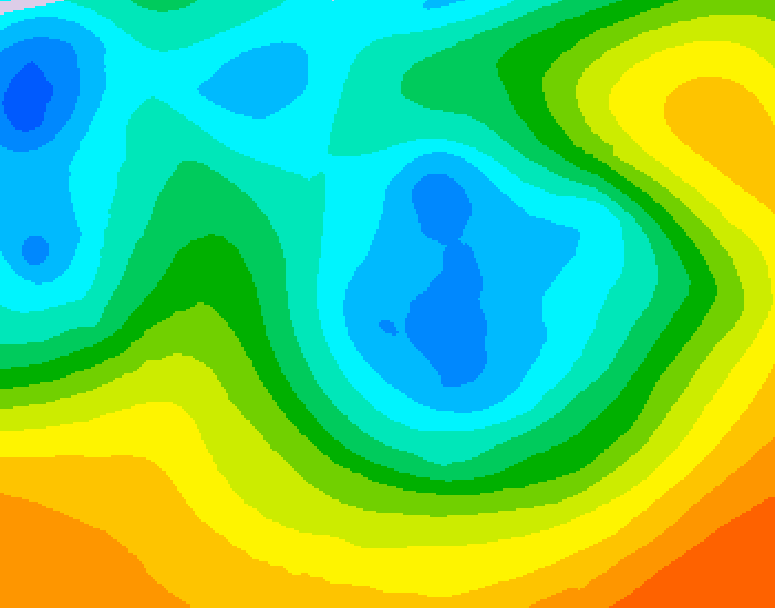 GDPS 500 millibar geopotential height 108 hour forecast chart for Canada based on 2026/05/05 1200Z data
