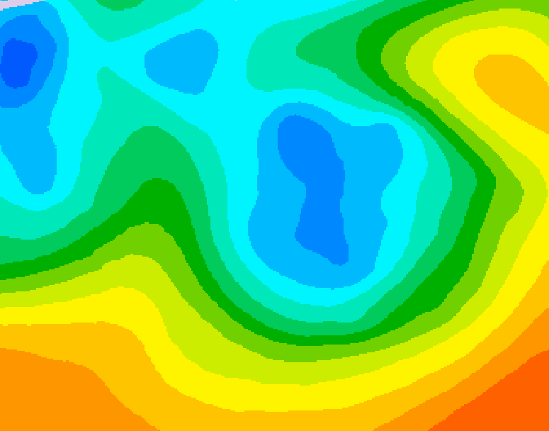 GDPS 500 millibar geopotential height 114 hour forecast chart for Canada based on 2026/05/05 1200Z data