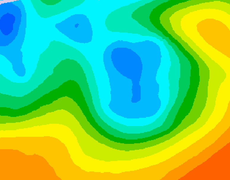 GDPS 500 millibar geopotential height 120 hour forecast chart for Canada based on 2026/05/05 1200Z data
