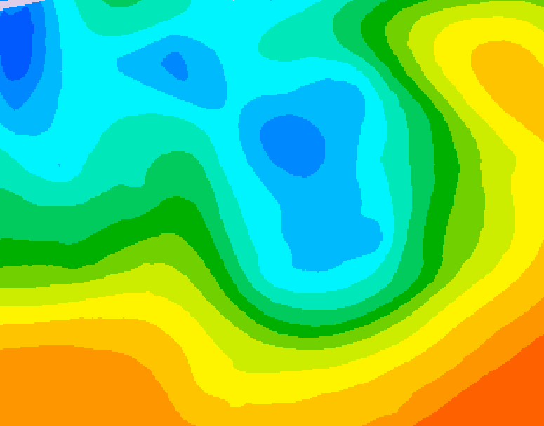 GDPS 500 millibar geopotential height 126 hour forecast chart for Canada based on 2026/05/05 1200Z data
