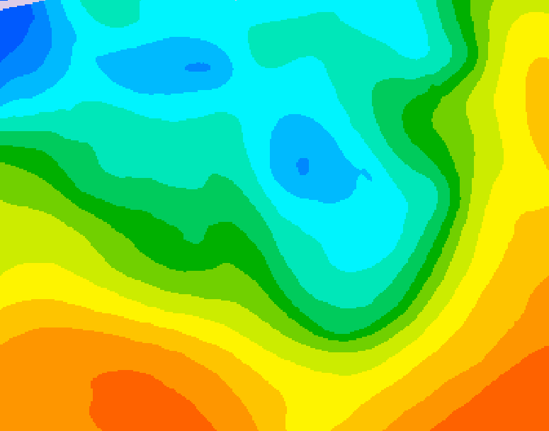 GDPS 500 millibar geopotential height 150 hour forecast chart for Canada based on 2026/05/05 1200Z data