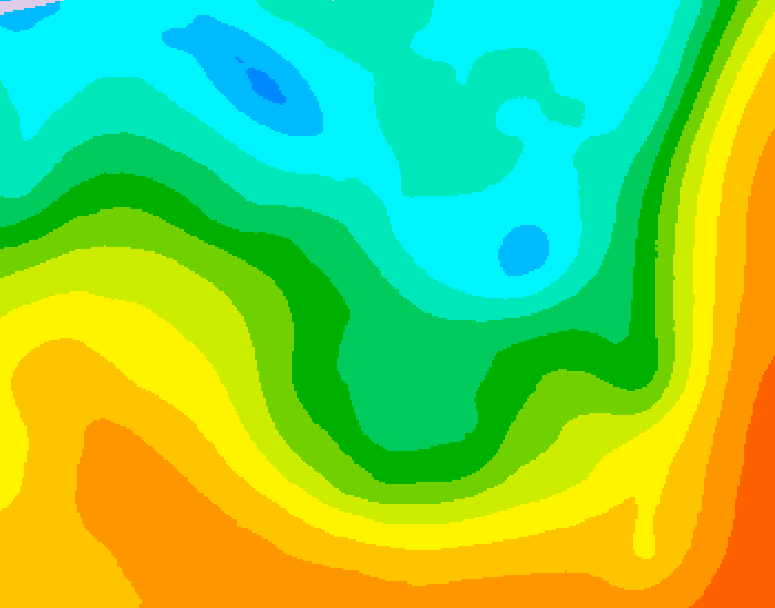 GDPS 500 millibar geopotential height 198 hour forecast chart for Canada based on 2026/05/05 1200Z data
