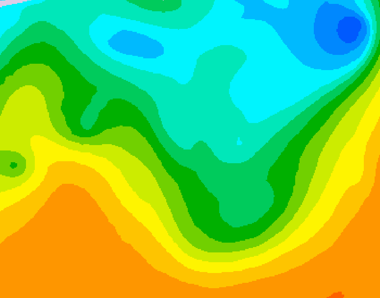 GDPS 500 millibar geopotential height 234 hour forecast chart for Canada based on 2026/05/05 1200Z data