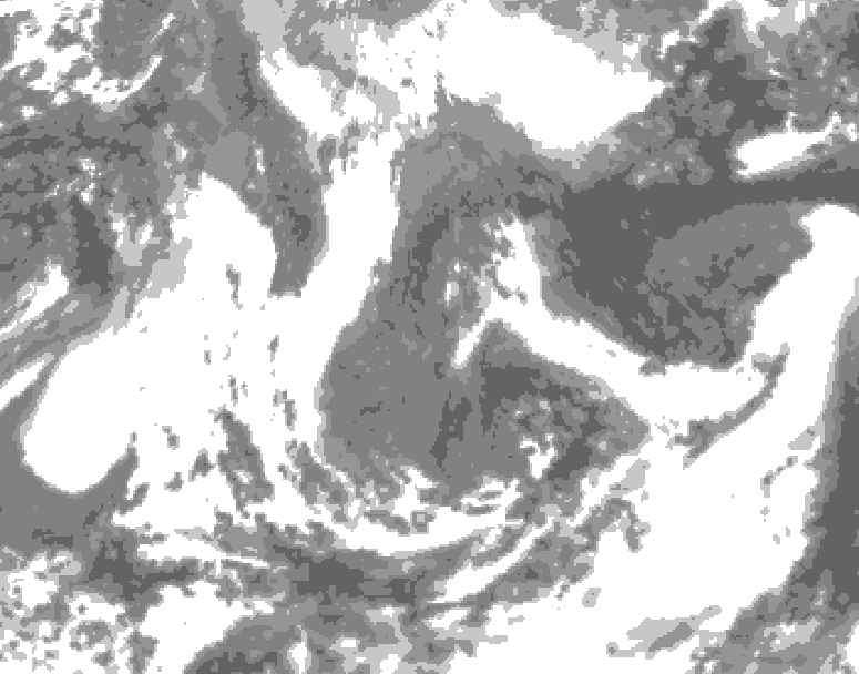 GDPS total cloud 006 hour forecast chart for Canada based on 2026/05/05 0000Z data