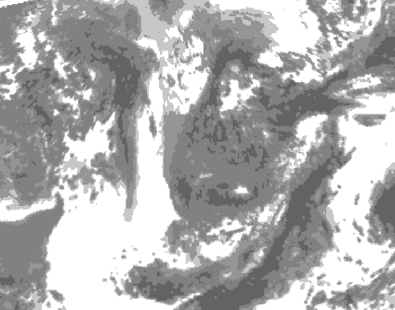 GDPS total cloud 042 hour forecast chart for Canada based on 2026/05/05 0000Z data