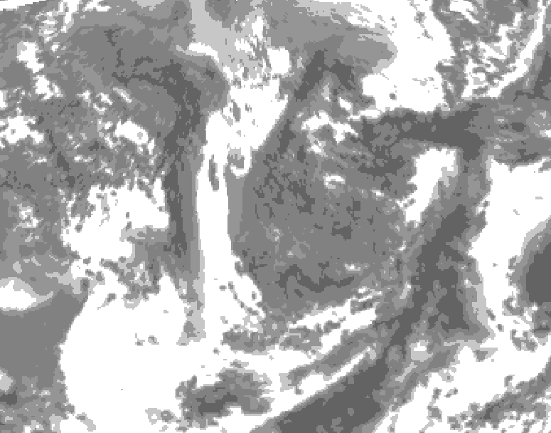 GDPS total cloud 048 hour forecast chart for Canada based on 2026/05/05 0000Z data
