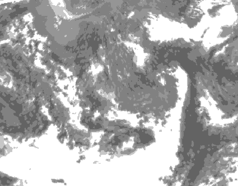 GDPS total cloud 180 hour forecast chart for Canada based on 2026/05/05 0000Z data