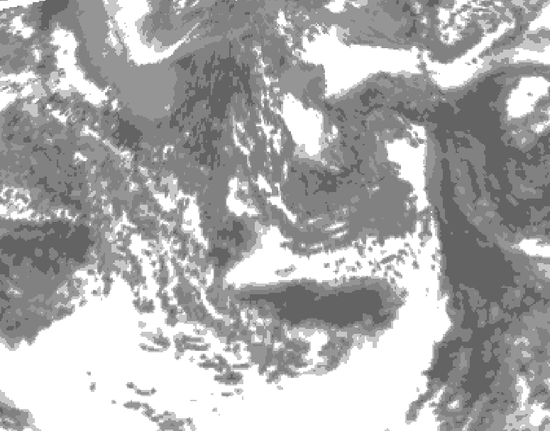GDPS total cloud 192 hour forecast chart for Canada based on 2026/05/05 0000Z data
