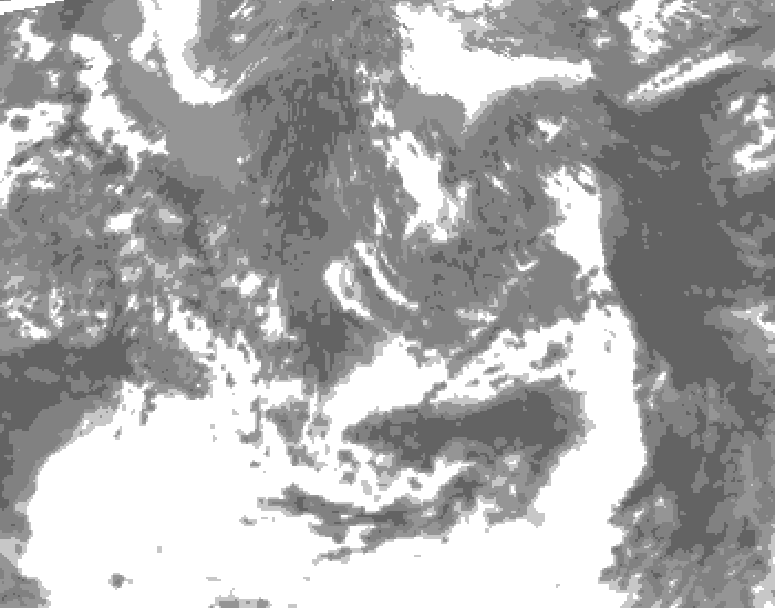 GDPS total cloud 198 hour forecast chart for Canada based on 2026/05/05 0000Z data